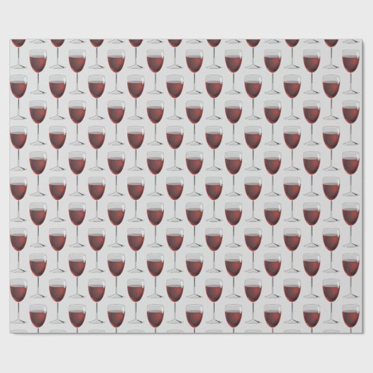 Rotweingläser auf grau geschenkpapier (Flach)