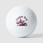Rotweingolfbälle Golfball (Vorderseite)
