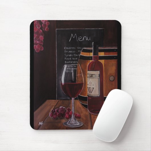 Rotweinmalerei von Alfred Fox Mousepad (Mit Mouse)