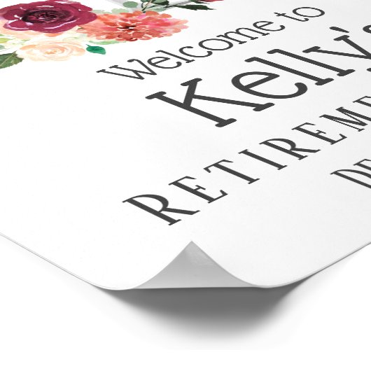 Rotweinrente Party Poster (Ecke)