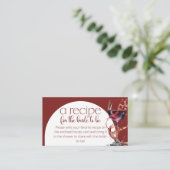 Rotweinrezept für die Braut Begleitkarte (Stehend Vorderseite)