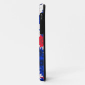 Rotweiß, blaue Blumen Case-Mate iPhone Hülle (Hinten/Links)