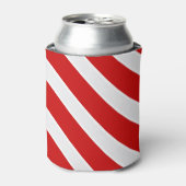 Rotweiße Diagonalstreifen Dosenkühler (Kanne Vorderseite)