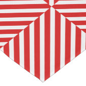 Rotweiße Diagonalstreifen Kurzer Tischläufer (Ecke)