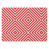 Rotweiße Diagonalstreifen Tischdecke (Vorderseite (Horizontal))