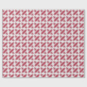 Rotweiße Ikat geometrisch ethnisch stilvoll Geschenkpapier (Flach)