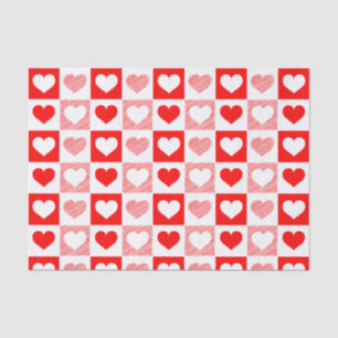 Rotweiße Liebe Herz Valentinstag Seidenpapier