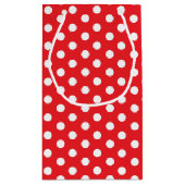 Rotweiße Polka Dochtkochtenswap / Backgeschenktasc Kleine Geschenktüte (Rückseite)