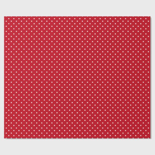 Rotweiße Polka Dot Spot Geschenkpapier (Flach)