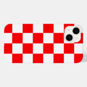 Rotweiße Schachtel-Karo-Muster Case-Mate iPhone Hülle (Rückseite (Horizontal))