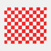 Rotweiße Schachtel-Karo-Muster Fleecedecke (Vorderseite (Horizontal))