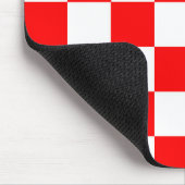 Rotweiße Schachtel-Karo-Muster Mousepad (Ecke)