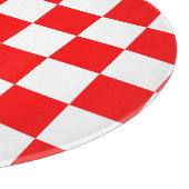 Rotweiße Schachtel-Karo-Muster Schneidebrett (Ecke)