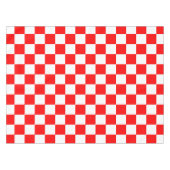 Rotweiße Schachtel-Karo-Muster Tischdecke (Vorderseite (Horizontal))