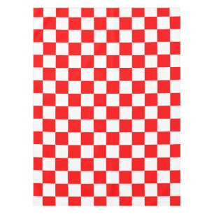 Rotweiße Schachtel-Karo-Muster Tischdecke
