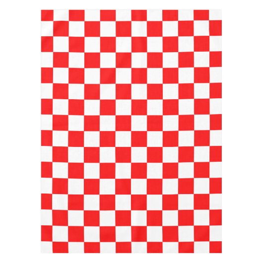 Rotweiße Schachtel-Karo-Muster Tischdecke (Vorderseite)