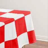 Rotweiße Schachtel-Karo-Muster Tischdecke (Beispiel)