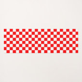Rotweiße Schachtel-Karo-Muster Yogamatte (Rückseite (Horizontal))