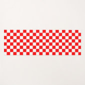 Rotweiße Schachtel-Karo-Muster Yogamatte (Vorderseite (Horizontal))