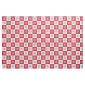 Rotweiße Schneeflocke Prüfmuster Stoff (Fat Quarter (45,7 x 55,9 cm))