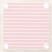 Rotweiße Streifen-Muster festes Party Glasuntersetzer (Rückseite)