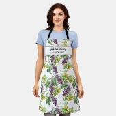 Rotweiße Trauben Weinmuster Individuelle Name Schürze (Getragen)