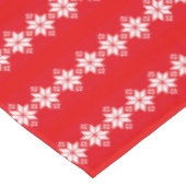 Rotweiße Weihnachtsmuster Tischdecke (Schrägansicht)