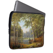 Rotwild am Waldteich Laptopschutzhülle (Vorne Rechts)