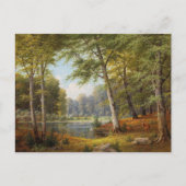 Rotwild am Waldteich Postkarte (Vorderseite)