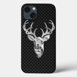 Rotwild auf Kohlenstoff-Faser-Art-Druck iPhone 13 Hülle