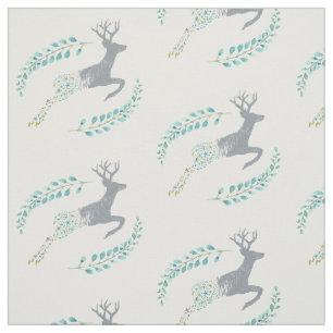 Rotwild-Blumengewebe Stoff