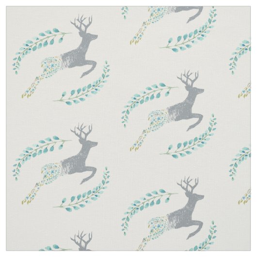 Rotwild-Blumengewebe Stoff (Muster)