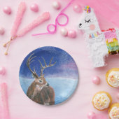 Rotwild (Cervus elaphus) Pappteller (Party)