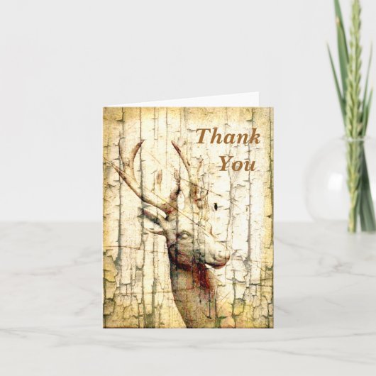 Rotwild danken Ihnen Dankeskarte (Vorderseite)