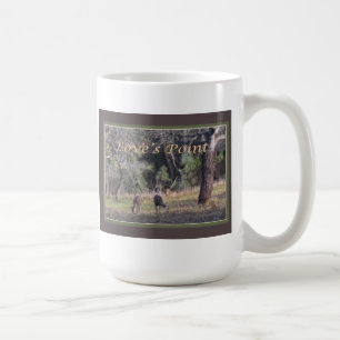 Rotwild, die am Punkt der Liebe weiden lassen Kaffeetasse