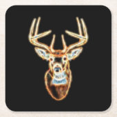 Rotwild-digitaler Energie-Hauptgeist Rechteckiger Pappuntersetzer (Vorderseite)