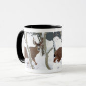 Rotwild-Dollar im Schnee im Winter Tasse (Vorderseite Links)