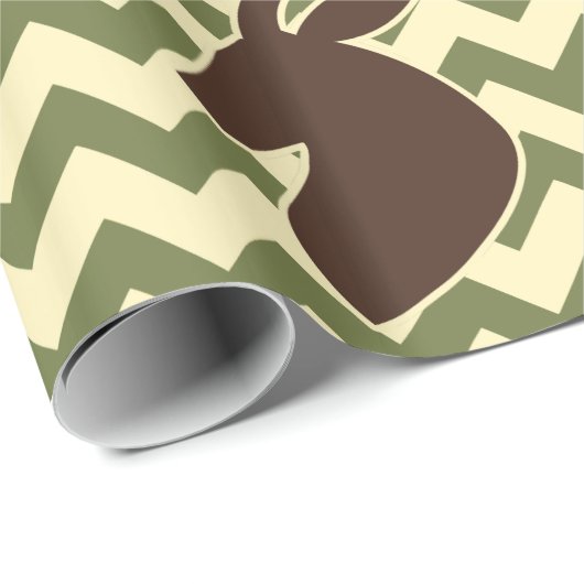 Rotwild-Dollar-Kopf mit Zickzack Geschenkpapier (Rolleneckpunkt)