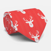 Rotwild-Dollar-Silhouette im roten Krawatte (Gerollt)