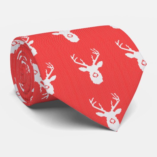 Rotwild-Dollar-Silhouette im roten Krawatte (Gerollt)