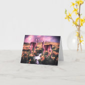 Rotwild-Entwurf Notecard Karte (Gelbe Blume)