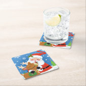 "Rotwild-" Freund-Untersetzer Rechteckiger Pappuntersetzer (Vor Ort)