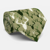 Rotwild-Geweih-Schädelmuster Krawatte (Gerollt)