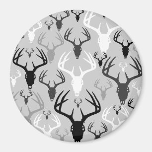 Rotwild-Geweih-Schädelmuster Magnet