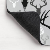 Rotwild-Geweih-Schädelmuster Mousepad (Ecke)