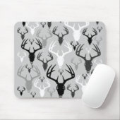 Rotwild-Geweih-Schädelmuster Mousepad (Mit Mouse)