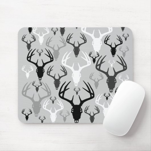 Rotwild-Geweih-Schädelmuster Mousepad (Mit Mouse)