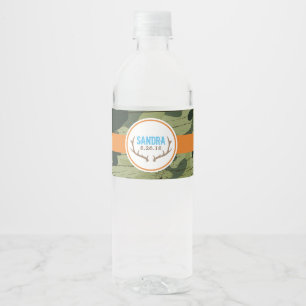 Rotwild-Geweih-Wasser-Flaschen-Aufkleber Wasserflaschenetikett
