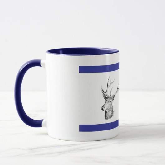 Rotwild-Hauptdollar-personalisierte Kaffee-Tasse Tasse (Links)