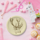 Rotwild-Hauptillustrations-Grafik Pappteller (Party)